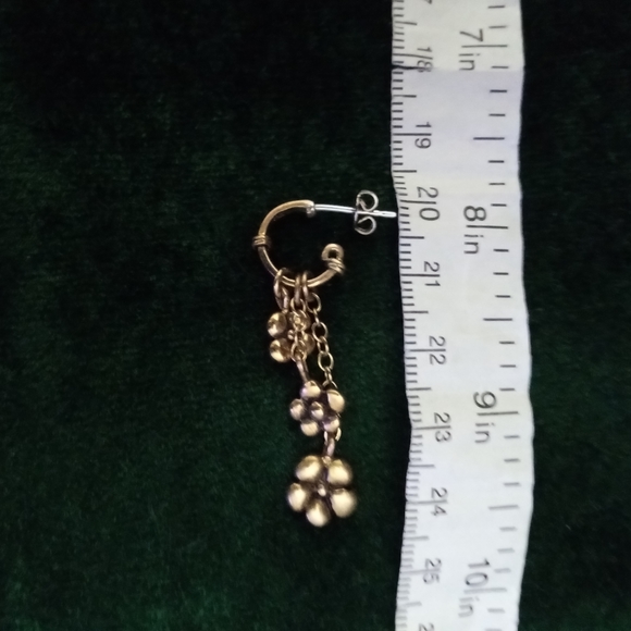 Barse bronzite 925 plumeria dangle post earrings - Picture 11 of 11